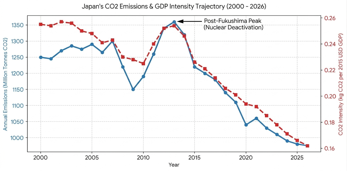 Japan CO2 GDP